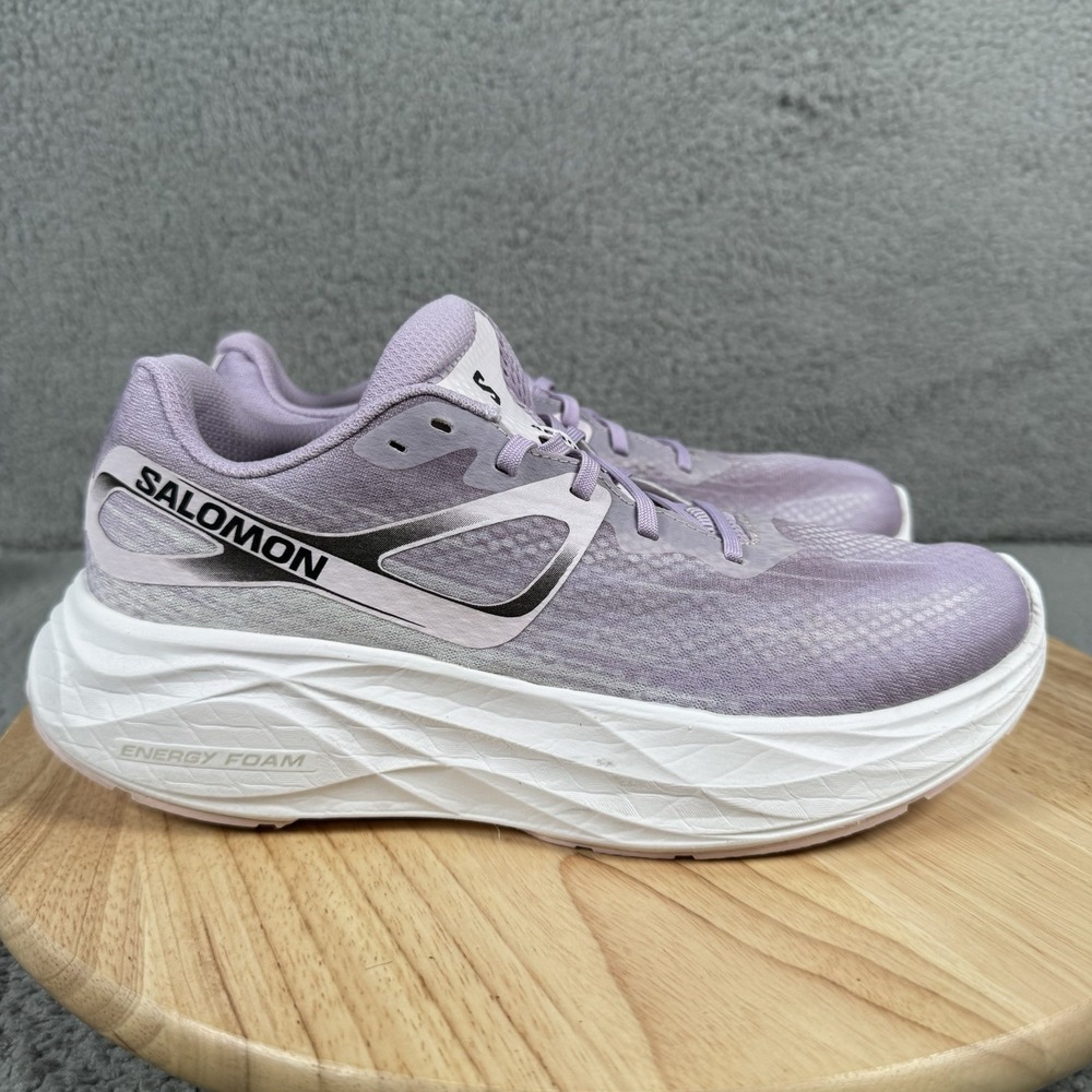 Salomon Aero Glide Womens 8.5 Purple Road Running Shoes Cushion Comfort Sneakers